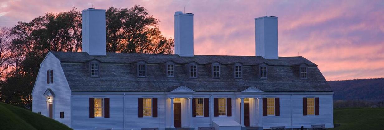 A photo of a historic building at the Fort Anne National Historic Site
