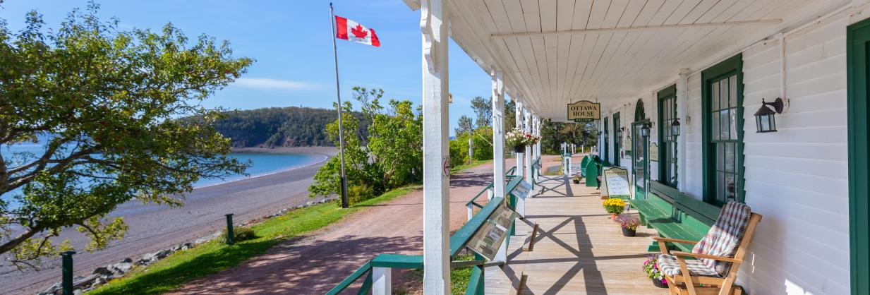 The front steps of Ottawa House in Parrsboro