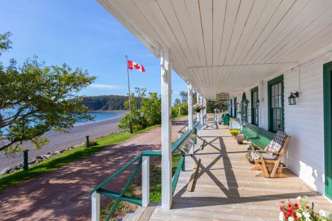 The front steps of Ottawa House in Parrsboro