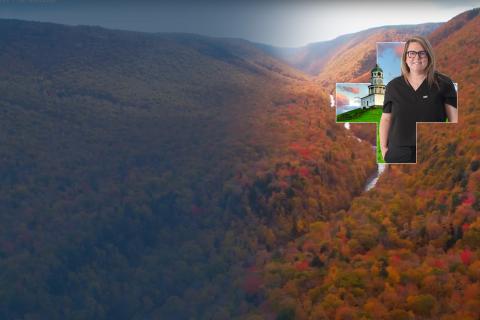 Fall scene of hills