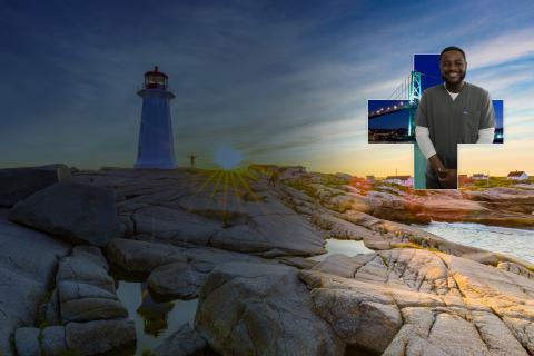 Lighthouse in sunset