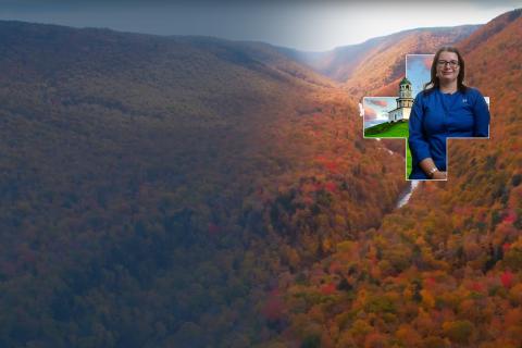 Fall scene of hills