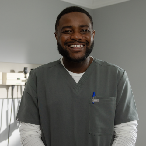 Doctor smiling square image