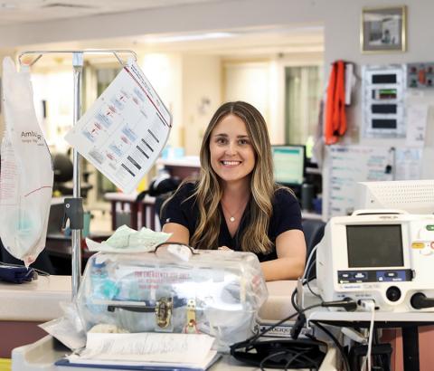 Nurse working in the ICU department