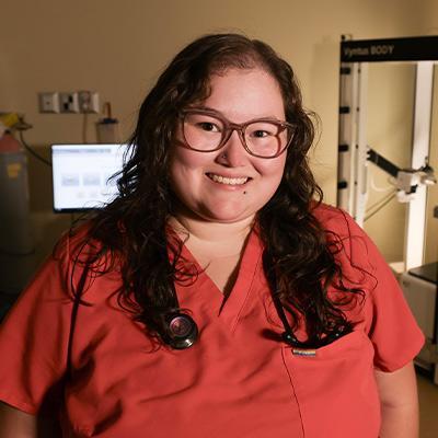 respiratory therapist smiling